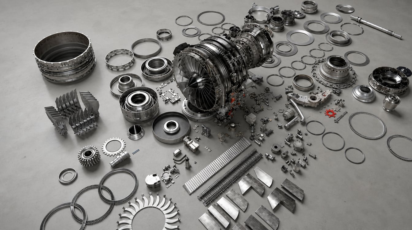 Precision-machined aerospace components